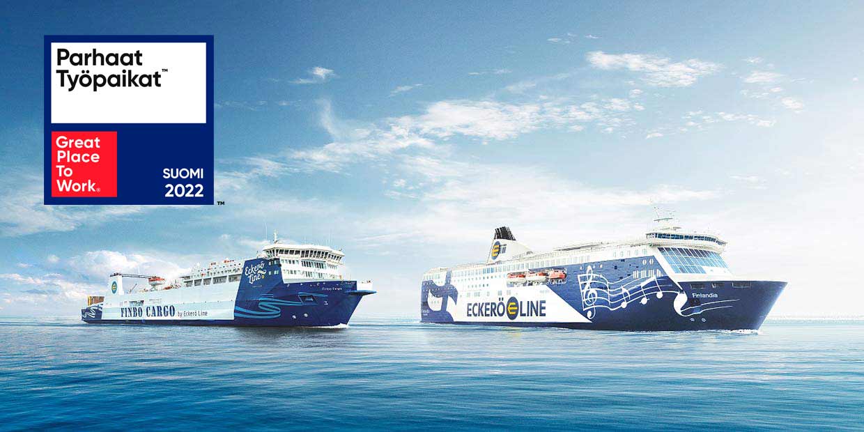 Eckerö Line on Suomen yhdeksänneksi paras työpaikka – Henkilöstö arvostaa erityisesti laivayhtiön tasa-arvoisuutta ja oman työpanoksensa merkityksellisyyttä
