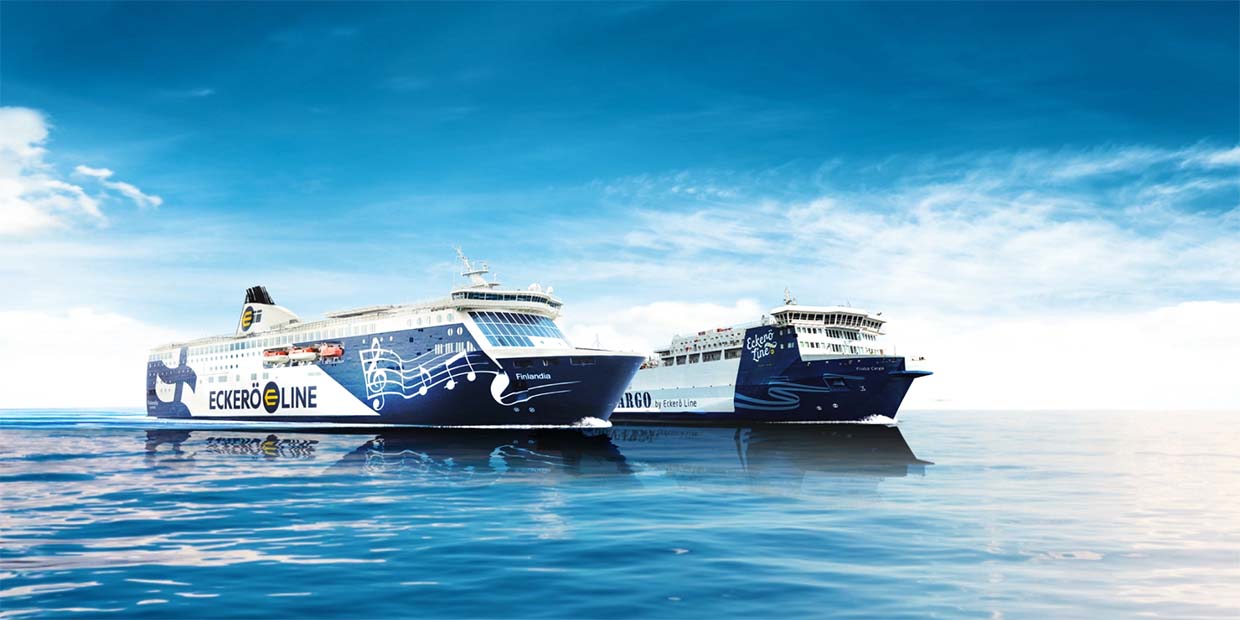 Eckerö Linen m/s Finlandiasta Suomenlahden ensimmäinen osittain sähköllä toimiva matkustajalaiva