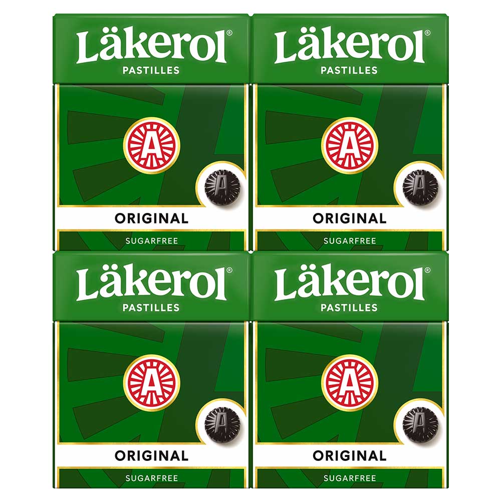 Läkerol Original sokeriton, 4-pack