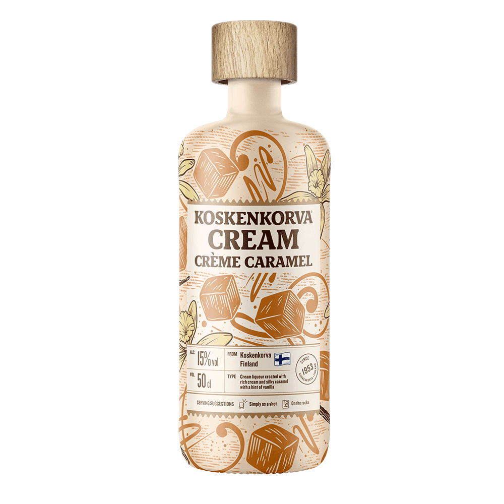 Koskenkorva Cream Crème Caramel, 3 x 50cl