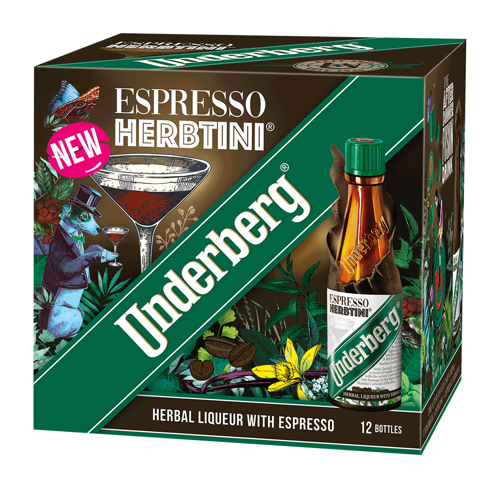 Underberg Espresso Herbtini 27%, 12 x 2 cl
