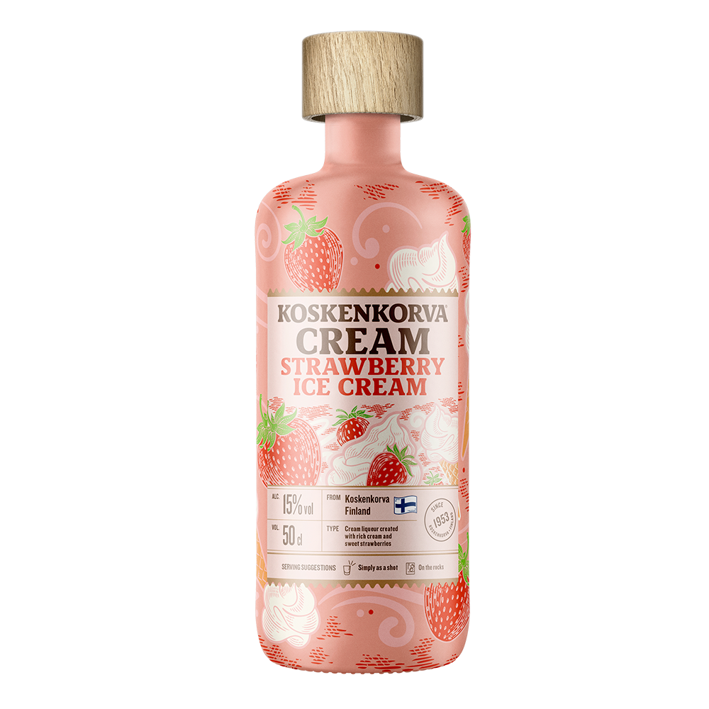 Koskenkorva Strawberry Ice Cream, 50cl