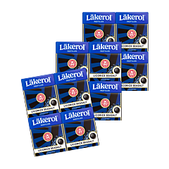 Läkerol Licorice Seasalt sokeriton, 3 x 4-pack