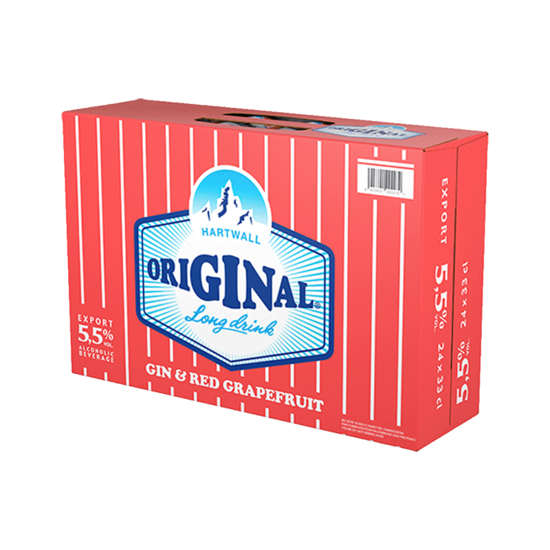 Hartwall Original Long Drink Red Grapefruit, 24pack