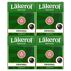 Läkerol Original sokeriton, 4-pack