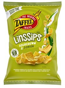 Taffel LinsSips & Onion 10 x 115 g