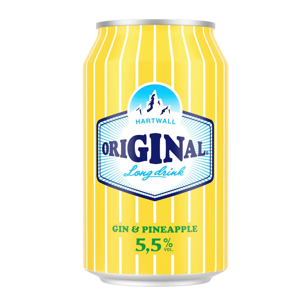 Hartwall Original Long Drink Pineapple, 24-pack