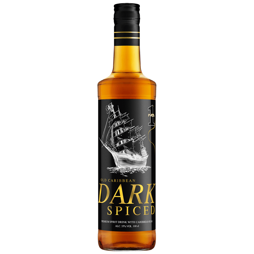 No.1 Caribbean Spiced Dark Rum 3 x 100 cl
