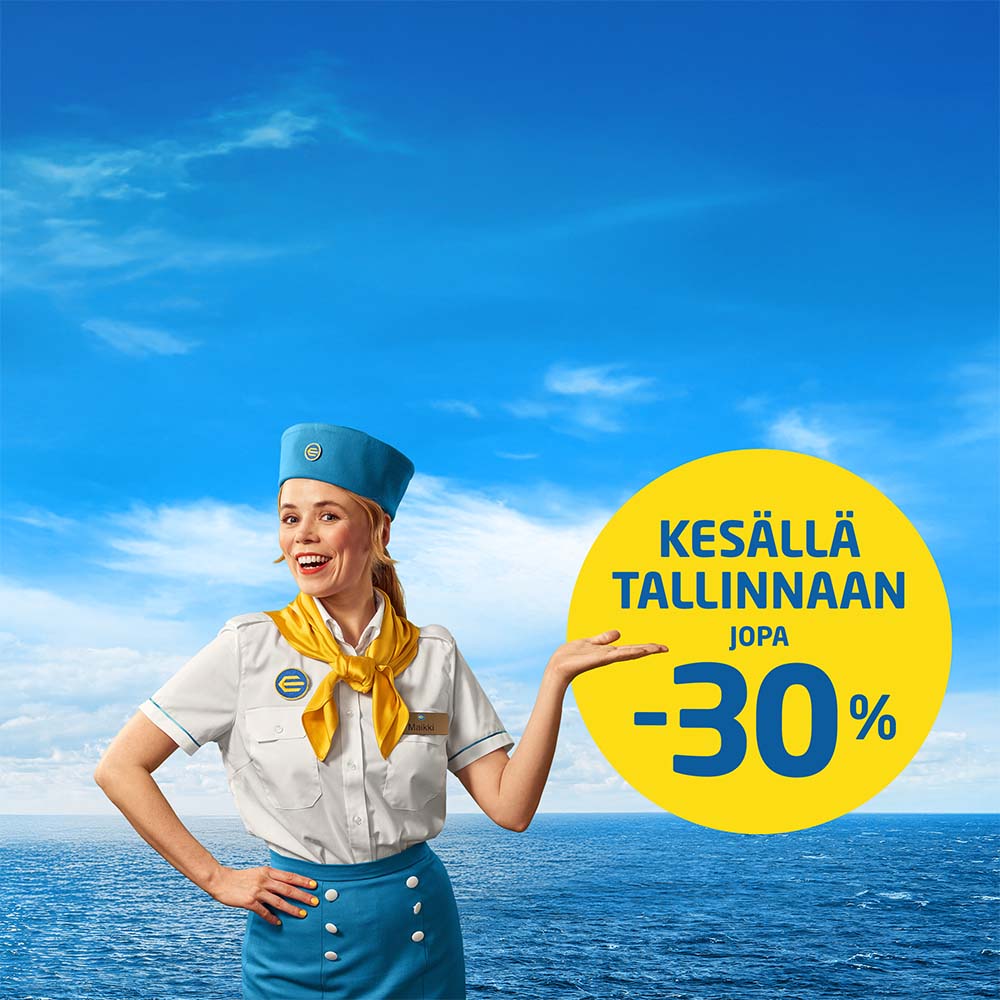 Maikki ja tarjousmerkki: Kes&auml;ll&auml; Tallinnaan jopa -30 %&rdquo;